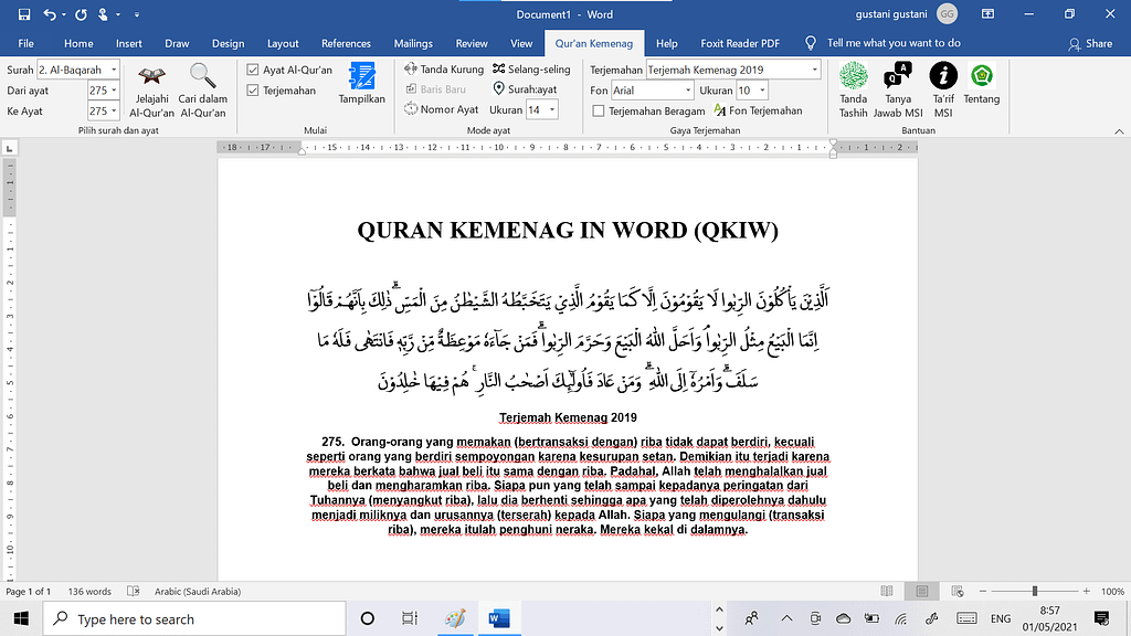 Memasukkan Ayat Al Quran ke Word 2013 yang Benar Memasukkan Ayat Al Quran ke Word 2013 yang Benar